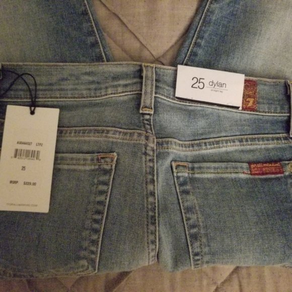 NWT 7 For All Mankind Dylan Straight Leg Jeans 25 - Picture 4 of 4